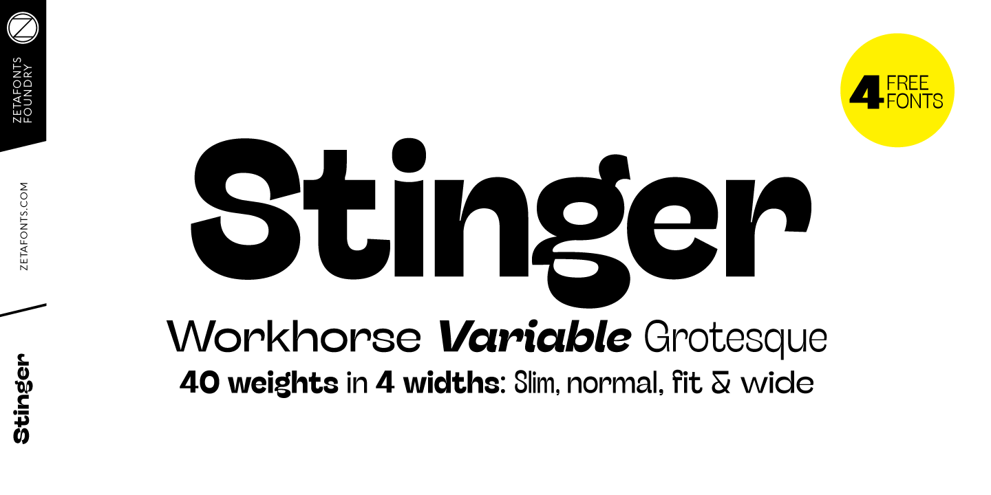 Beispiel einer Stinger Slim-Schriftart #1